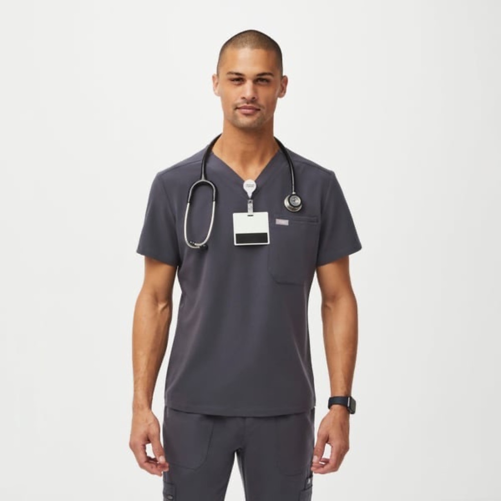 Figs Slim Leon Top Men’s | Charcoal